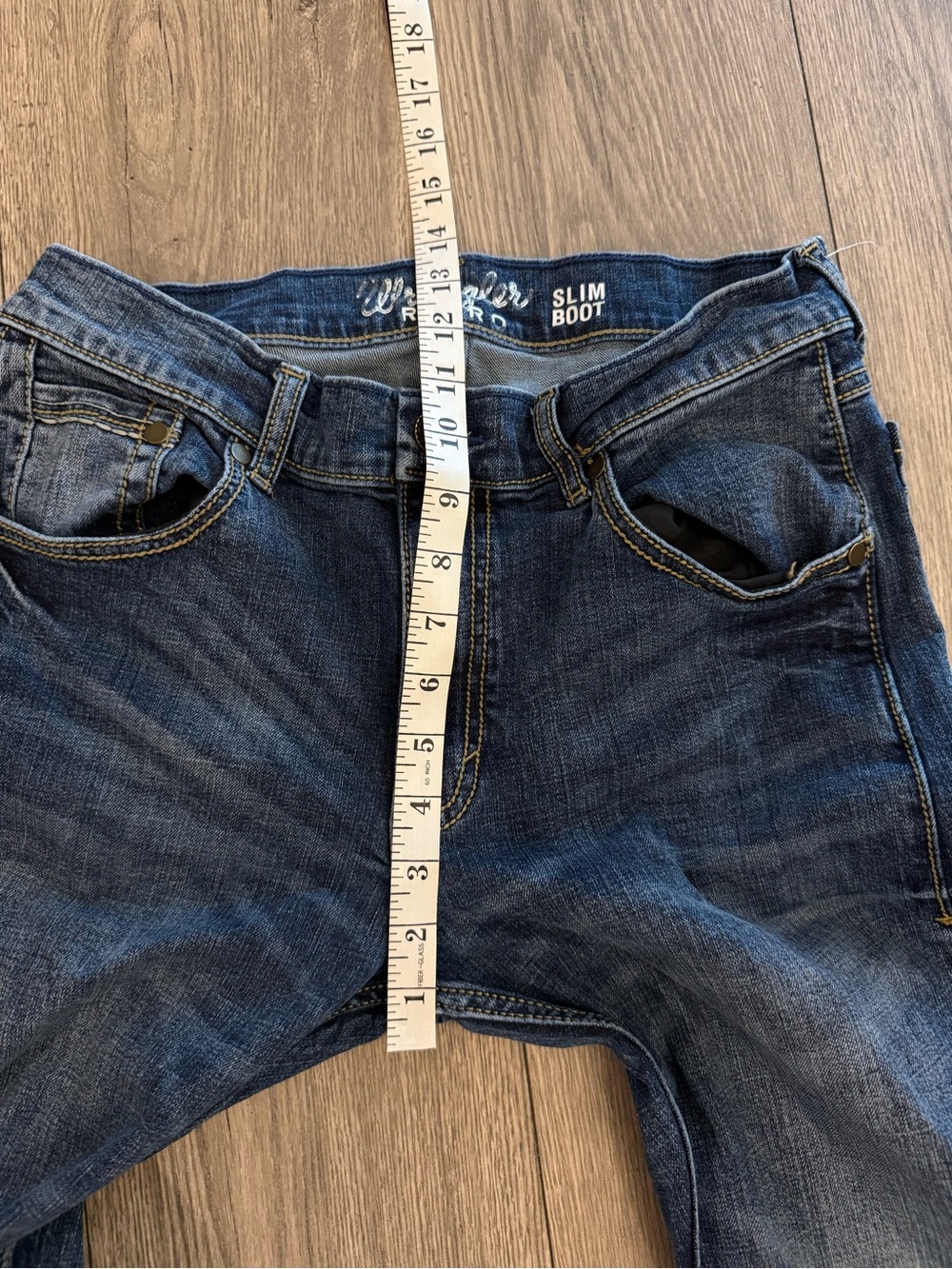 Wrangler Retro Slim Boot Cowboy Dark Wash 10WLT77LY Men Size: 30x36 Denim Jeans - Picture 6 of 11